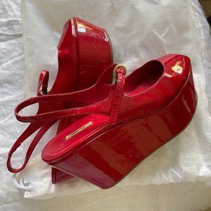 Miu Miu Patent Leather Platform Sandals